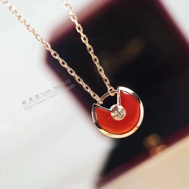 Cartier首飾 卡地亞雙面護身符項鏈 Cartier女項鏈  zgk1434